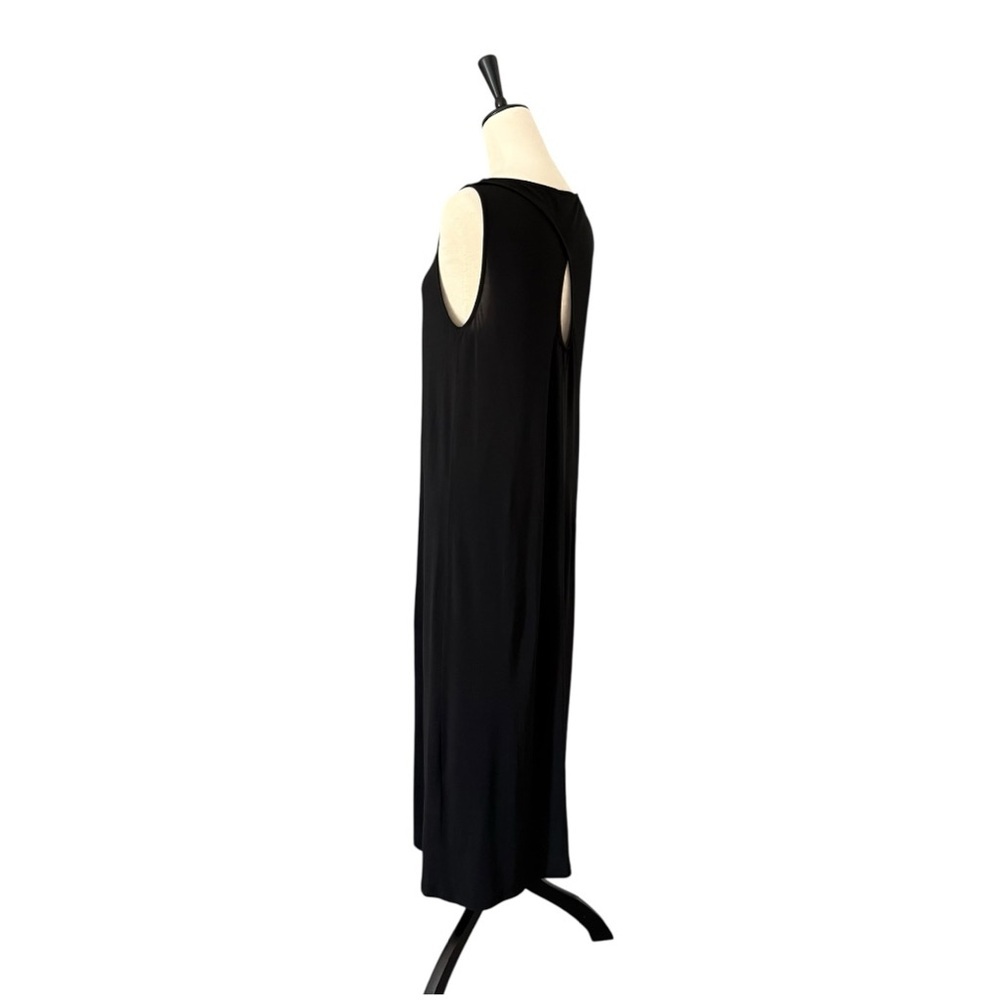 COS Black Sleeveless Keyhole Back Stretch Jersey Relaxed Fit Midi Dress Small - Picture 6 of 14